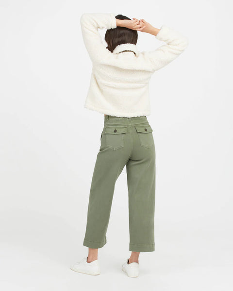 Stretch Twill Cropped Wide Leg … curated on LTK  Wide leg cropped pants,  Spring outfits, Cropped wide leg pants