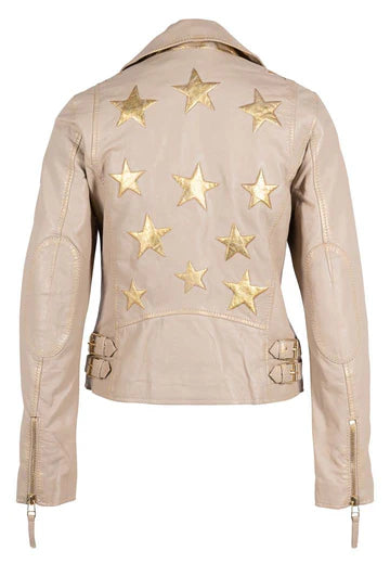 Mauritius Christi RF Star Detail Leather Jacket