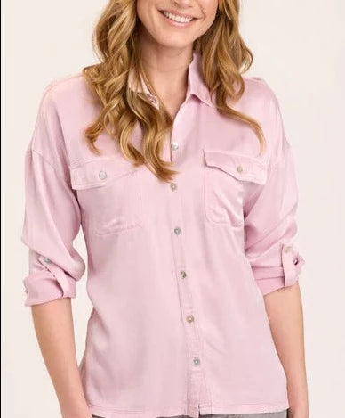 Fifteen Twenty Shirred Button Up Blouse