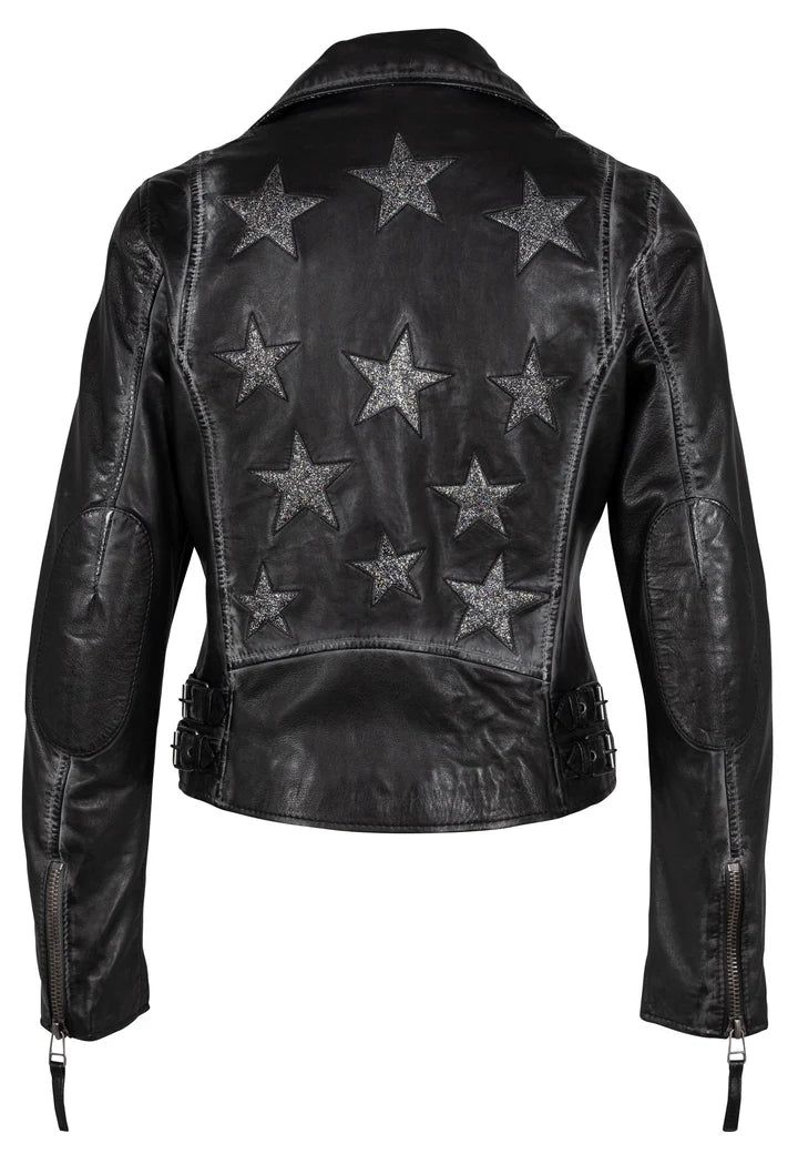 Mauritius Christi RF Star Detail Leather Jacket