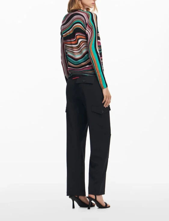 desigual Wavy Striped Sweater