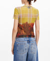 desigual Printed Tulle Shirt