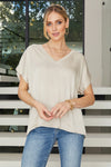 Bella Dahl Elastic Shirred Top