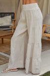 Milio Milano Linen Tiered Palazzo Pant