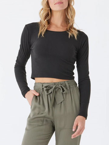 Joe's Jeans The Margot Vegan Leather Ruffle Top