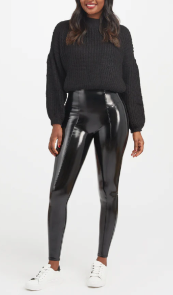 SPANX on X: Raise your hand if you saw these Faux Patent Leather Leggings  and said 😍and added to bag like 😄 #Spanx #Leggings #Fashion    / X