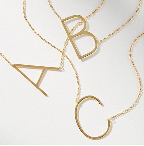 CAI Medium Sideways Initial Necklace